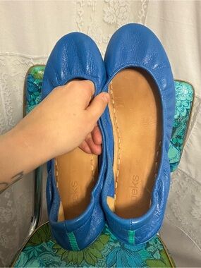Tieks Blue Leather Ballet Flats Women’s Size 10